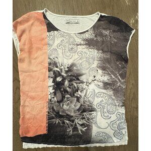 Abercrombie & Fitch Sleeveless Flowy Floral Paisley Boho Top shirt 90s y2k